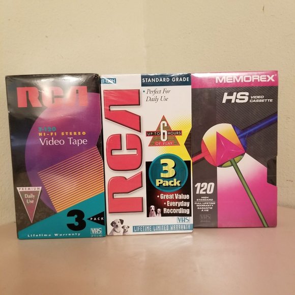 7 RCA Memorex VHS Blank Recording Tapes New Sealed T120 - Picture 2 of 4